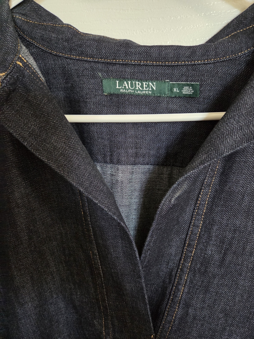 Lauren Ralph Lauren Dark Denim Shirt Dress - Picture 2 of 8